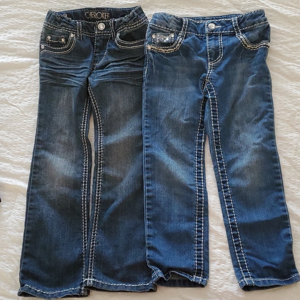 Girls Size 5 Cherokee jeans lot